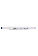 Zebra Mildliner Dual-Tip Stamp Marker, Star Cyan