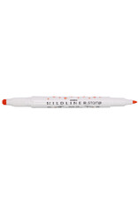 Zebra Mildliner Dual-Tip Stamp Marker, Arrow Apricot