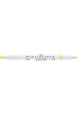 Zebra Mildliner Double Ended Highlighter, Sherbert Yellow