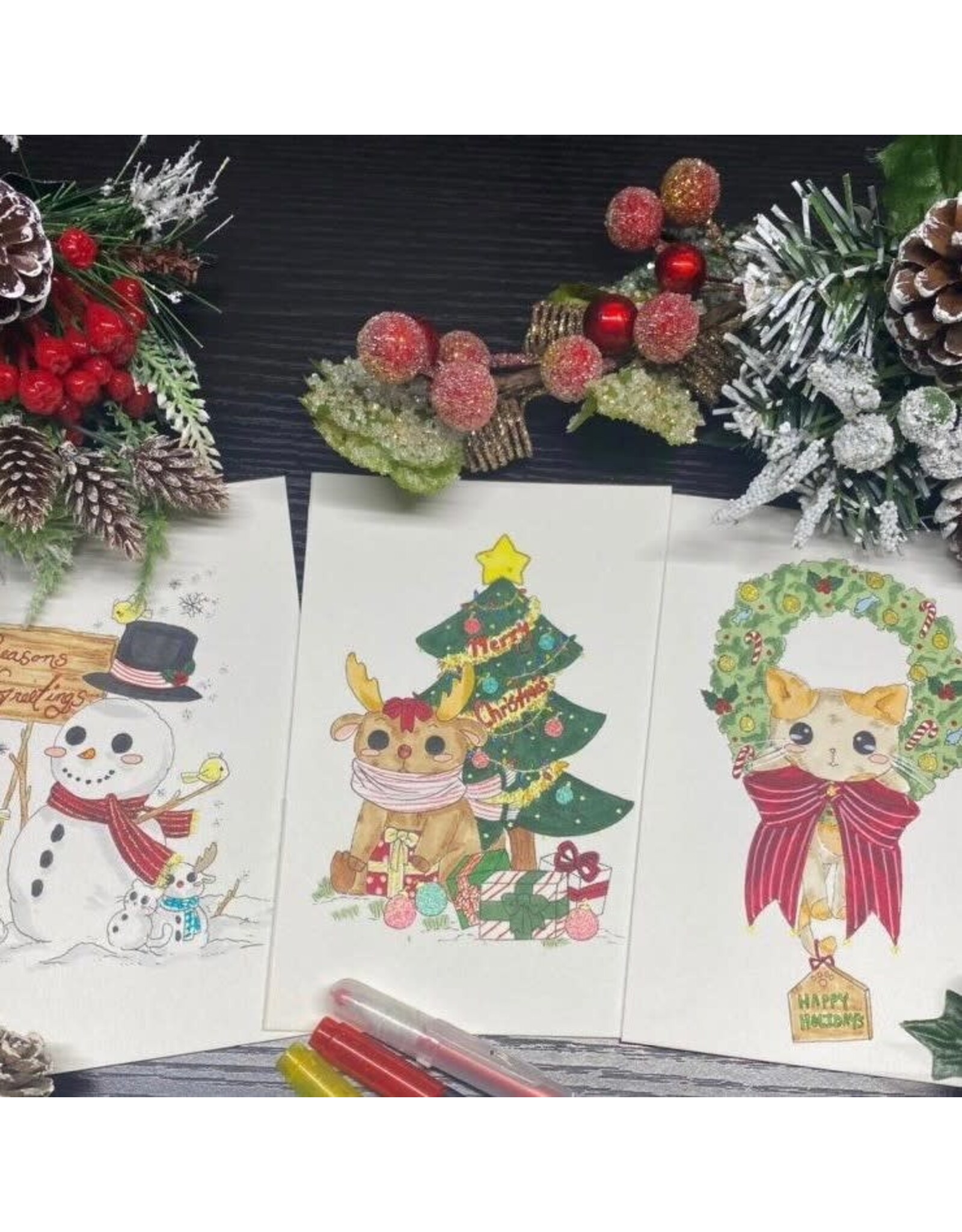 Kawaii Christmas Chibi Cards Saturday November 29 2:00 - 4:00