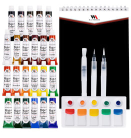 W.A. Portman WA Portman Premium 29-Pc Complete Watercolor Paint Tubes Set for Artists & Beginners
