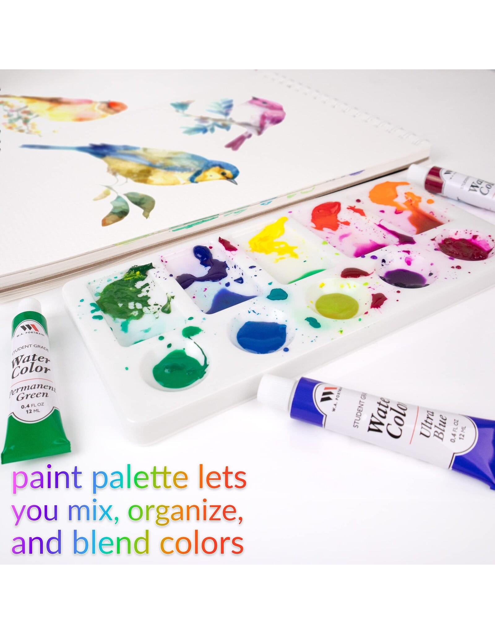 W.A. Portman WA Portman Premium 29-Pc Complete Watercolor Paint Tubes Set for Artists & Beginners