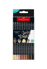 FABER-CASTELL Colored Pencils Black Edition, Skin Tones, Set of 12