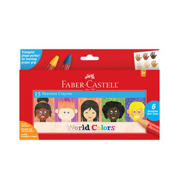 FABER-CASTELL Faber-Castell Beeswax Crayons, World Colors Set of 15