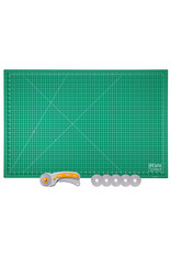 W.A. Portman WA Portman 24x36" Self Healing Cutting Mat & 45mm Fabric Cutter Wheel with 5 Extra Rotary Blades for Sewing & Quilting