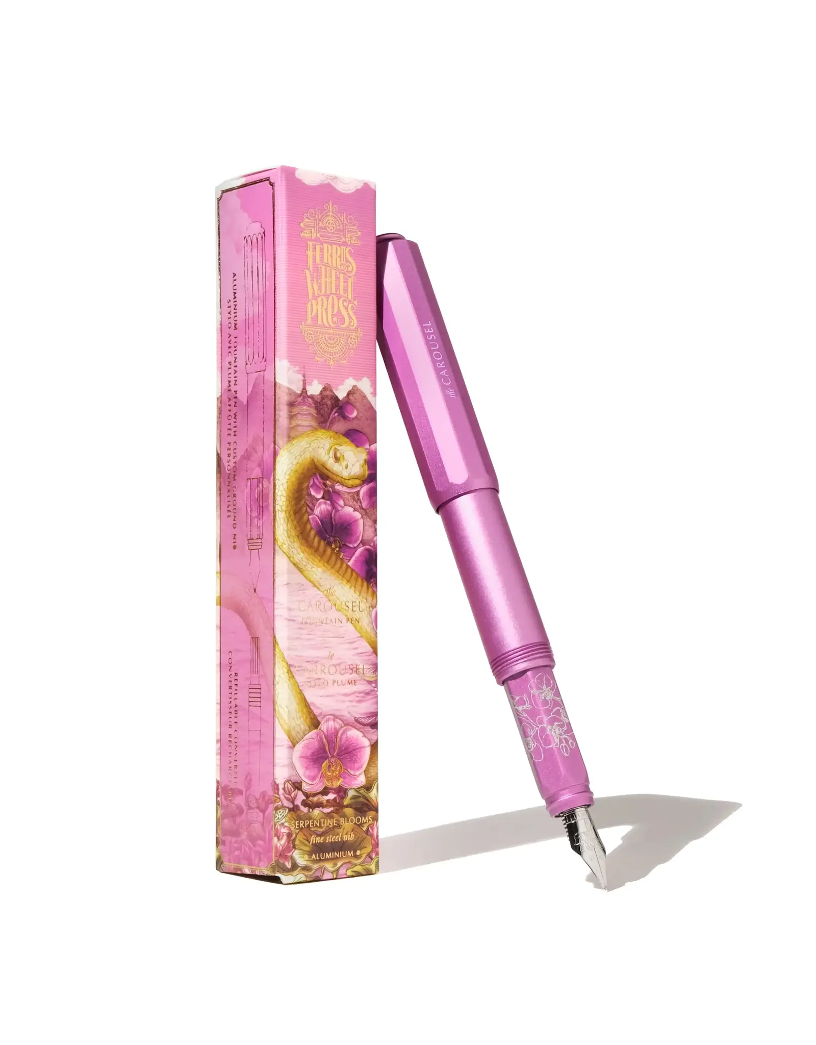 Ferris Wheel Press Carousel Fountain Pen, Serpentine Blooms (F)