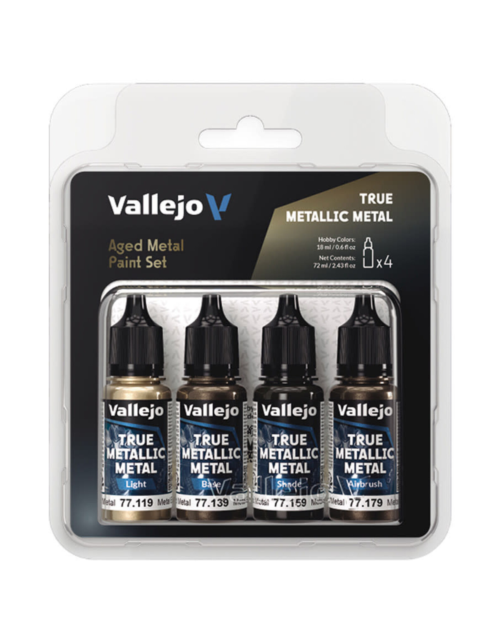 Vallejo True Metallic Metal Aged Metal Color Set