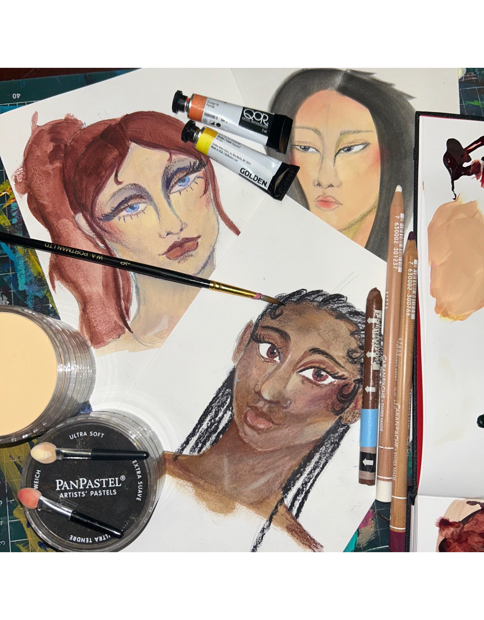 Mixed Media Skin Tones Workshop Saturday March 28 2:30 - 4:30