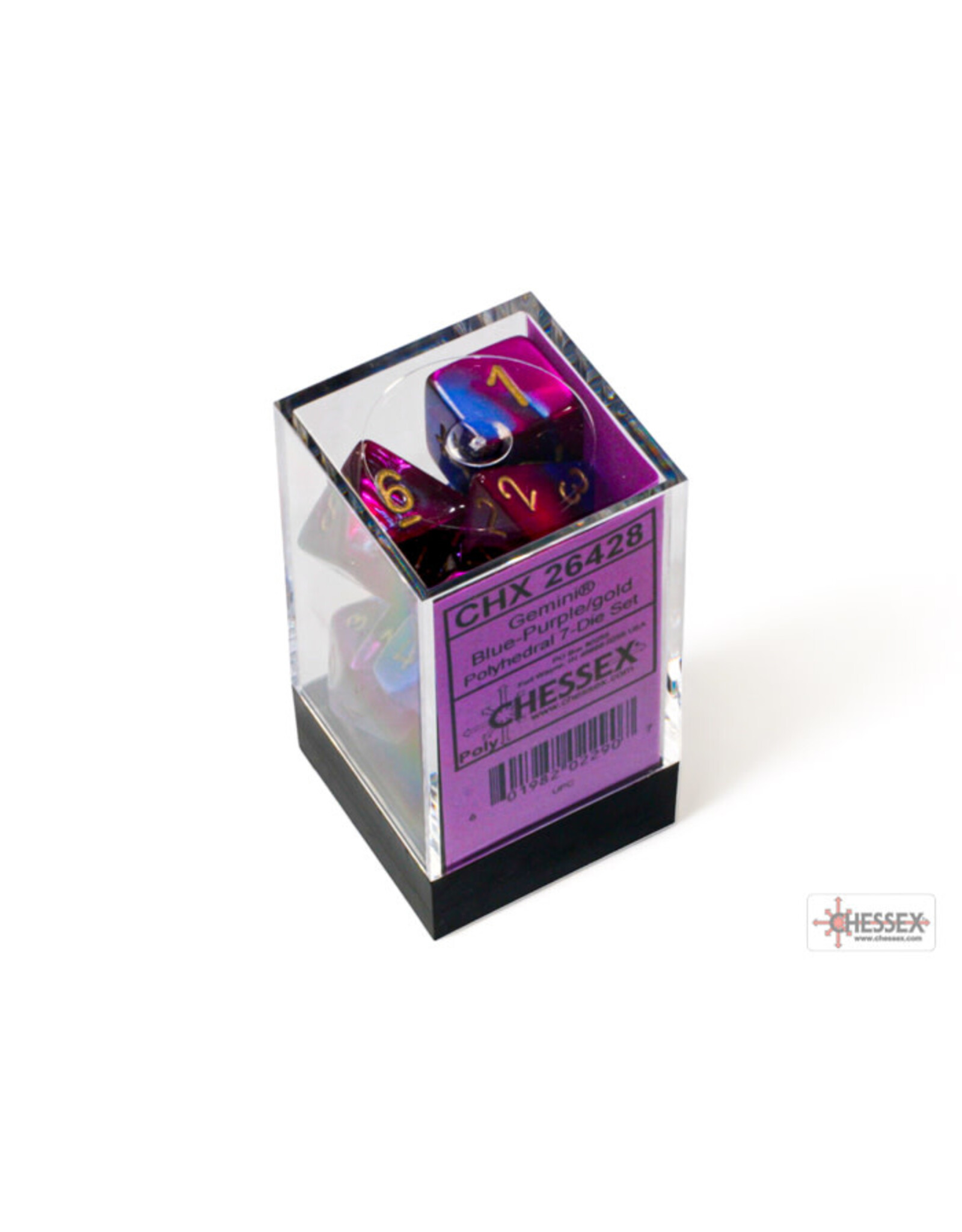 Chessex Gemini Polyhedral Blue-Purple/Gold 7-Die Set