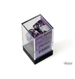 Chessex Gemini Polyhedral Purple-Steel/White 7-Die Set