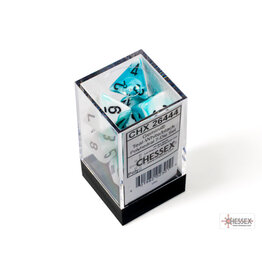 Chessex Gemini Polyhedral Teal-White/Black 7-Die Set
