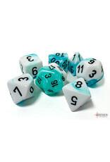 Chessex Gemini Polyhedral Teal-White/Black 7-Die Set