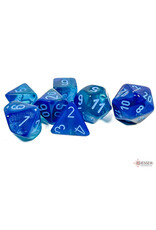 Chessex Gemini Polyhedral Blue-Blue/Light Blue Luminary 7-Die Set