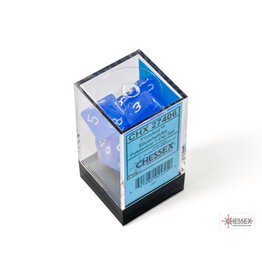 Chessex Frosted Polyhedral Blue /White  7-Dice Set