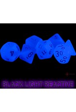 Chessex Frosted Polyhedral Blue /White  7-Dice Set