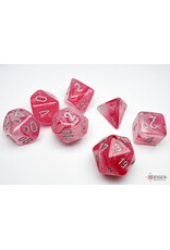 Chessex Ghostly Polyhedral Glow Pink/Silver 7-Dice Set