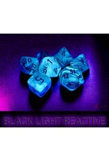 Chessex Ghostly Polyhedral Glow Pink/Silver 7-Dice Set