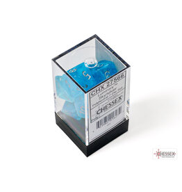 Chessex Luminary Polyhedral Sky/Silver  7-Dice Set