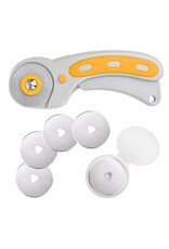 W.A. Portman WA Portman Fabric Cutter Wheel – 45mm Rotary Cutter for Fabric with Safety Lock & Comfort Grip Handle with 5 Extra Rotary Blades