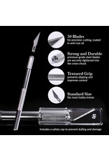 W.A. Portman WA Portman Hobby Knife Set - 2pc High-Grade Craft Knife Set with #11 50pc Extra Premium Steel Hobby Blades