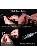 W.A. Portman WA Portman Hobby Knife Set - 2pc High-Grade Craft Knife Set with #11 50pc Extra Premium Steel Hobby Blades