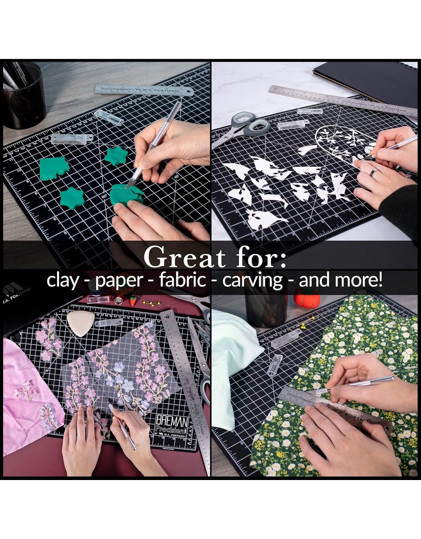 W.A. Portman WA Portman Hobby Knife Set - 2pc High-Grade Craft Knife Set with #11 50pc Extra Premium Steel Hobby Blades