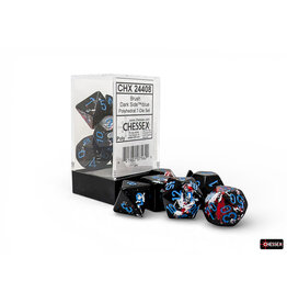Chessex Brush Polyhedral Dark Side/Blue 7-Die Set