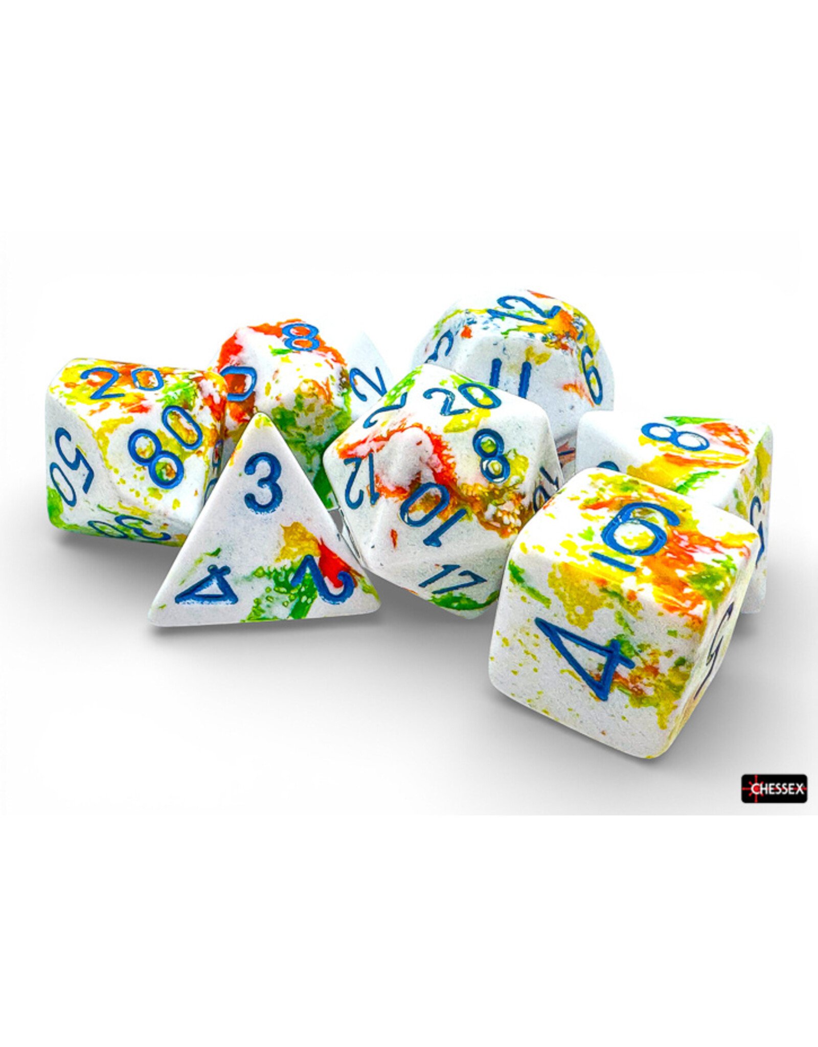 Chessex Brush Polyhedral Breezy/Blue 7-Die Set
