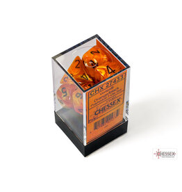 Chessex Vortex Polyhedral Orange/Black  7-Dice Set