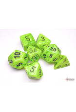 Chessex Vortex Polyhedral Bright Green/Black  7-Dice Set