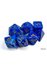 Chessex Vortex Polyhedral Blue/Gold  7-Dice Set