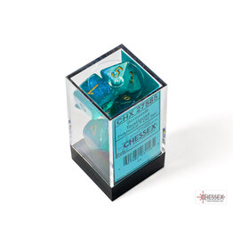 Chessex Borealis Luminary  Polyhedral Teal/Gold 7-Dice Set