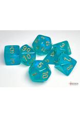 Chessex Borealis Luminary  Polyhedral Teal/Gold 7-Dice Set