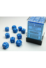 Chessex Speckled 12mm d6 Water/White Dice Block (36 dice)
