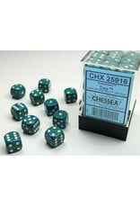 Chessex Speckled Sea/White 12mm d6 Dice Block (36 dice)