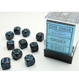 Chessex Speckled Blue Stars/Blue 12mm d6 Dice Block (36 dice)