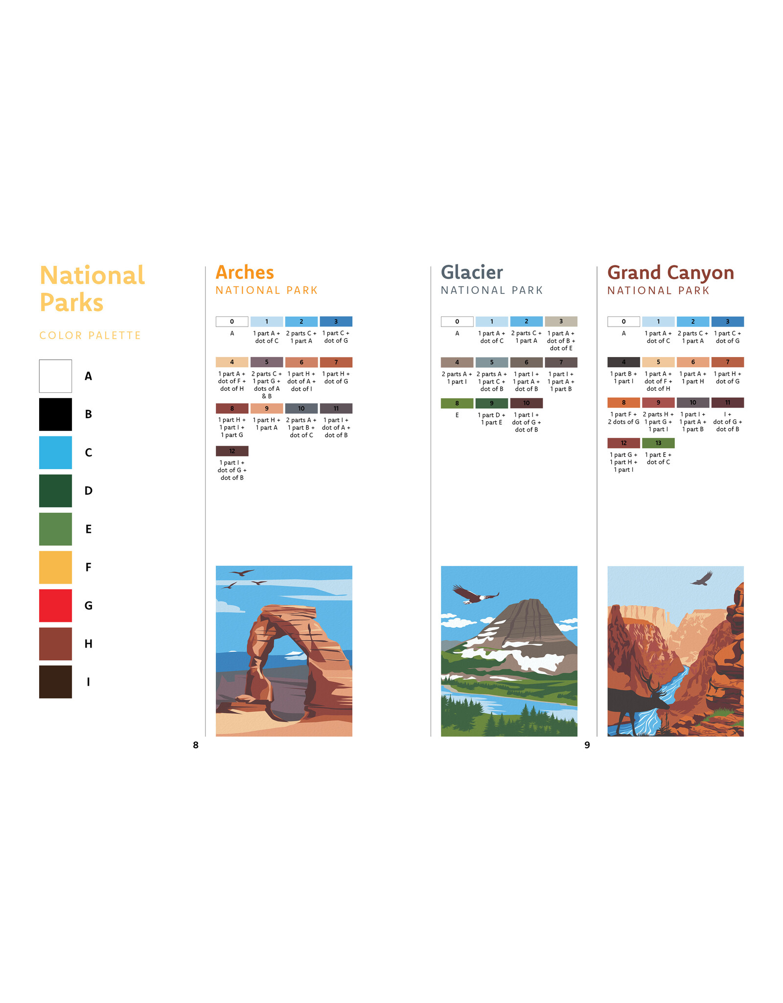 Paint by Numbers Kit: National Parks