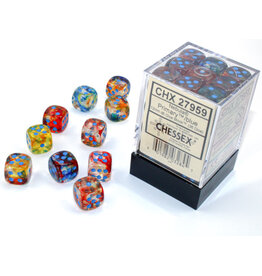 Chessex Nebula Primary/Blue Luminary 12mm d6 Dice Block (36 dice)