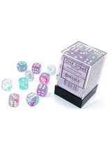 Chessex Nebula Wisteria/White Luminary 12mm d6 Dice Block (36 dice)