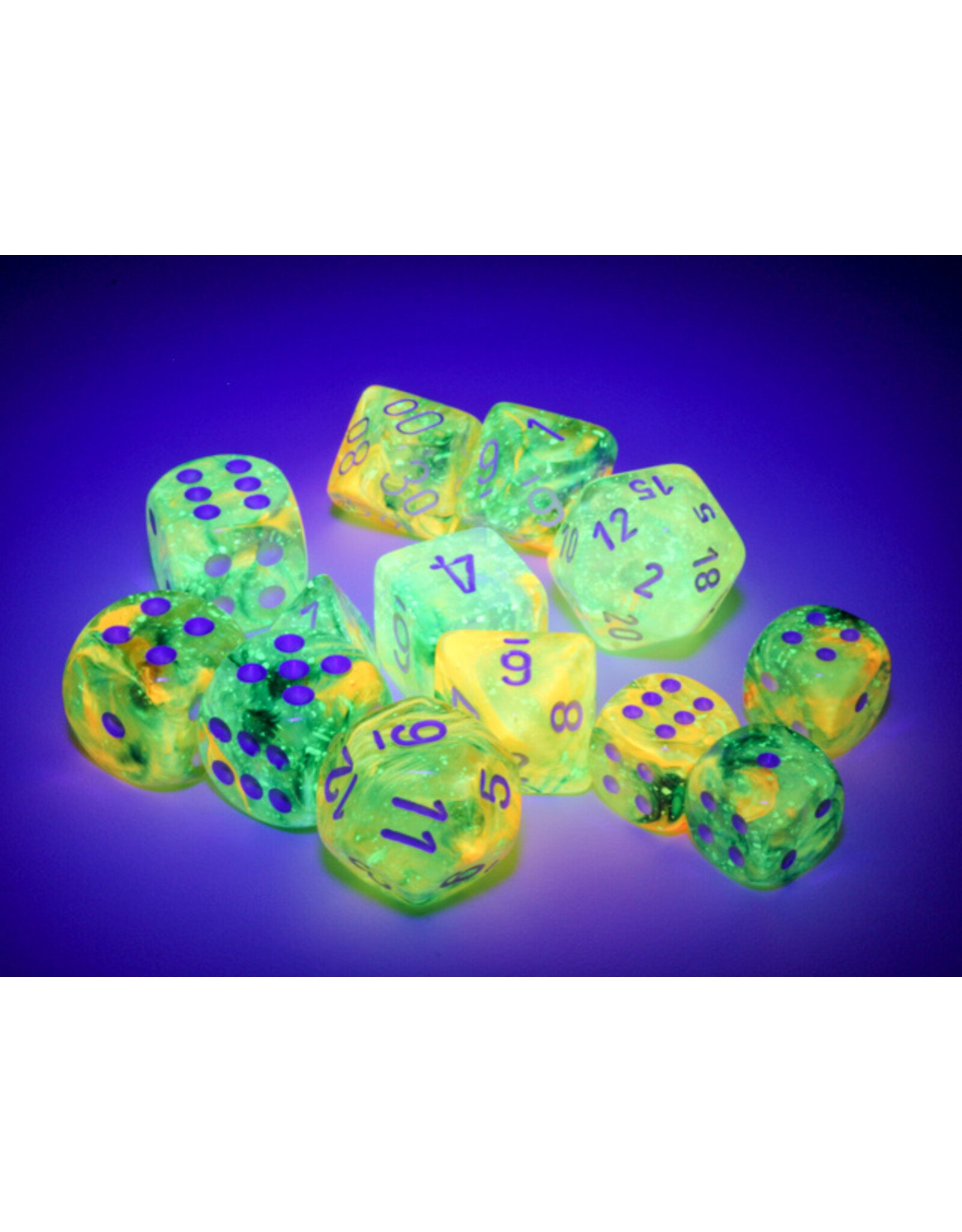 Chessex Nebula Spring/White Luminary 12mm d6 Dice Block (36 dice)
