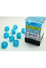 Chessex Luminary Sky/Silver 12mm d6 Dice Block (36 dice)