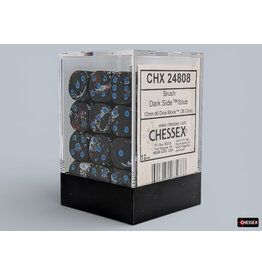 Chessex Brush Dark Side/Blue 12mm d6 Dice Block (36 dice)