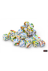 Chessex Brush Breezy/Blue 12mm d6 Dice Block (36 dice)