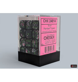Chessex Brush Paintball/Green 12mm d6 Dice Block (36 dice)