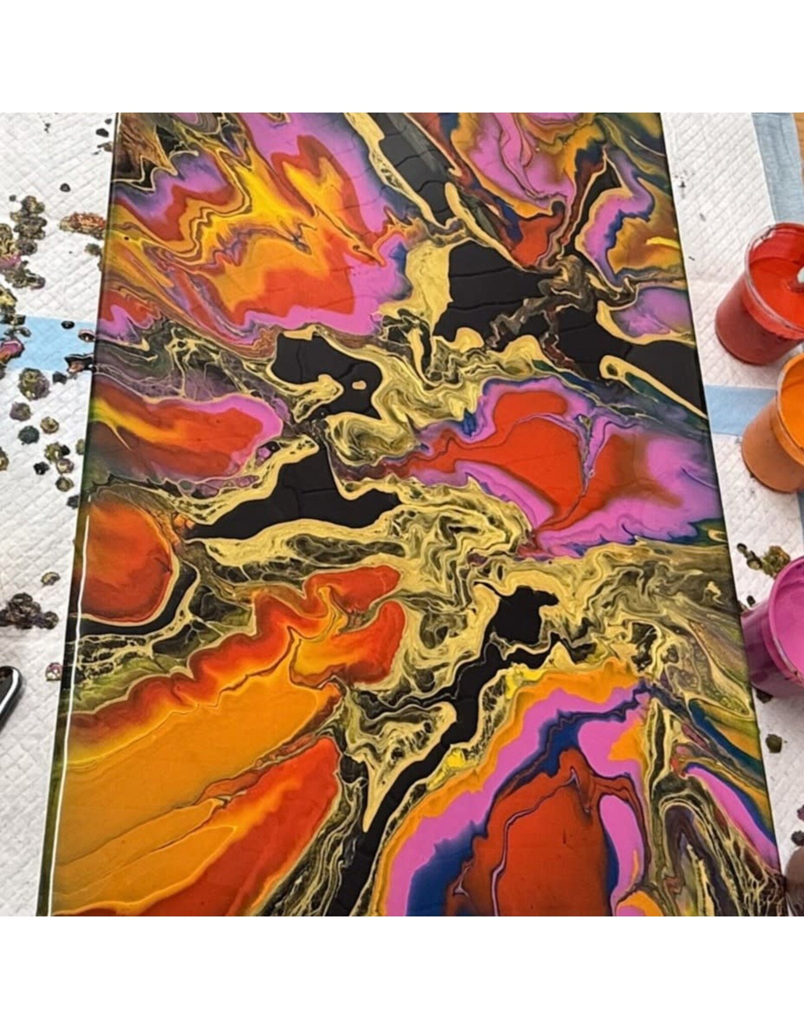 Acrylic Pours Friday April 10 11:00 - 1:00