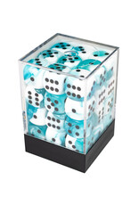 Chessex Gemini Teal-White/Black 12mm d6 Dice Block (36 dice)