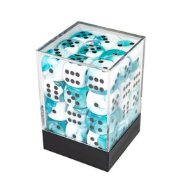Chessex Gemini Teal-White/Black 12mm d6 Dice Block (36 dice)