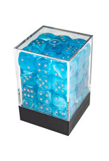 Chessex Luminary Sky/Silver 12mm d6 Dice Block (36 dice)