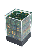 Chessex Scarab Jade/Gold 12mm d6 Dice Block (36 dice)