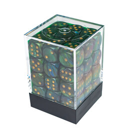 Chessex Scarab Jade/Gold 12mm d6 Dice Block (36 dice)
